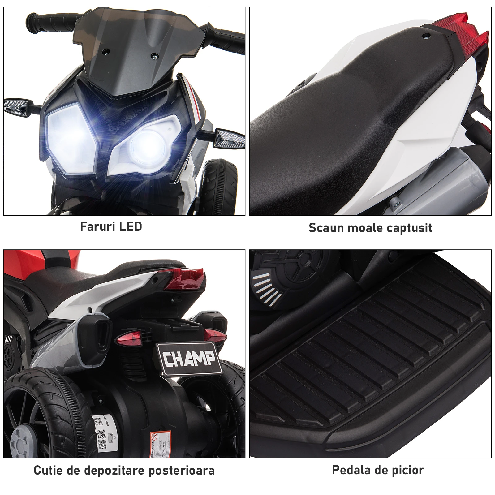 Motocicleta electrica pe baterii pentru copii Bebelul [9]