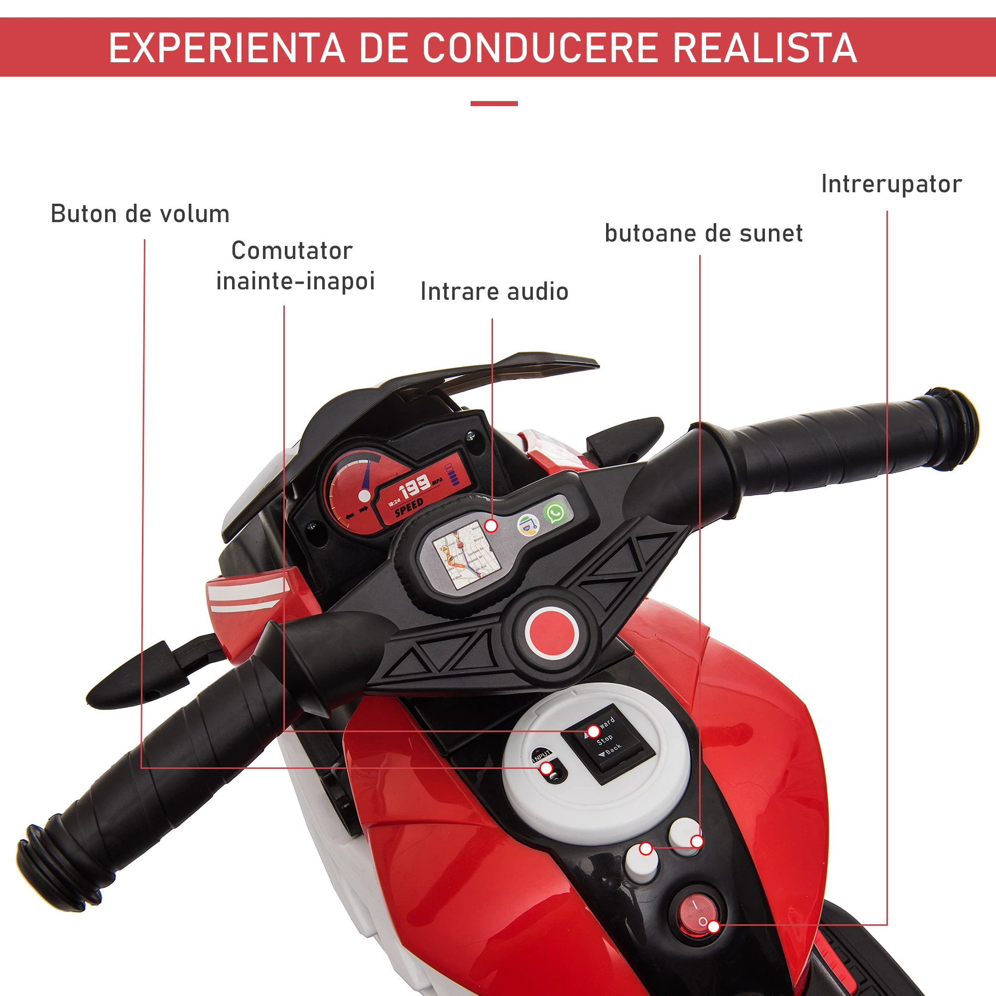 Motocicleta electrica pe baterii pentru copii Bebelul [12]