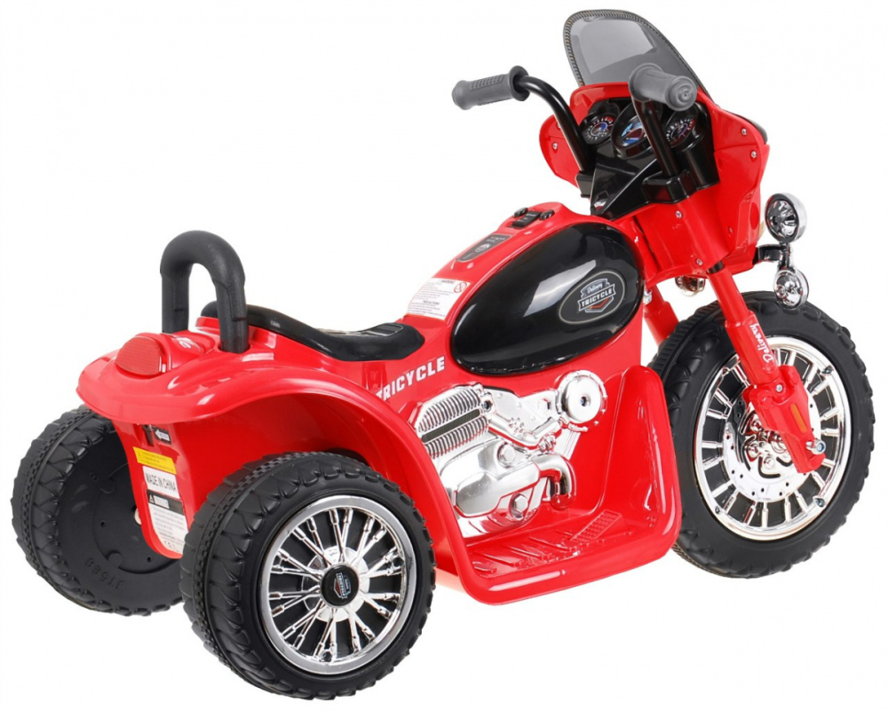 Motocicleta Electrica Chopper Rosu pentru Copii, 6V [5]