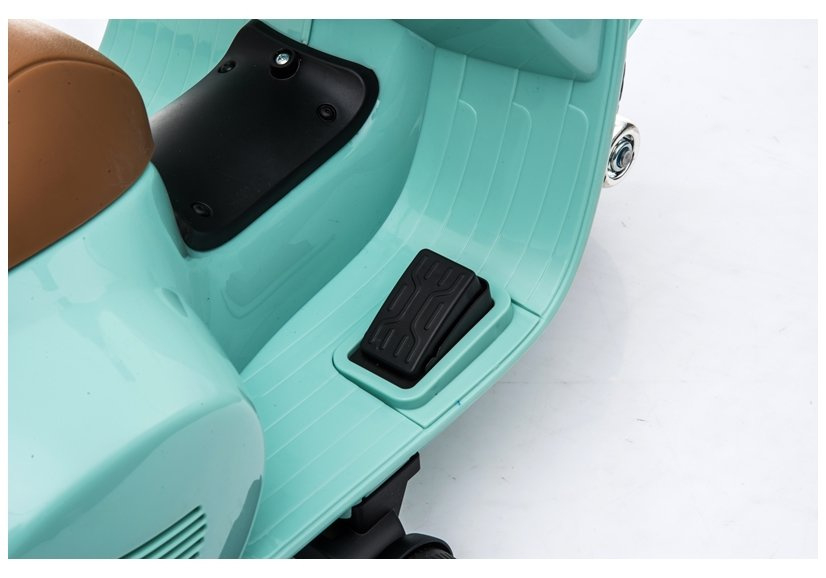 Motocicleta electrica pentru copii, Mini Vespa GTS300, baterie 4mAh, TURCOAZ [11]