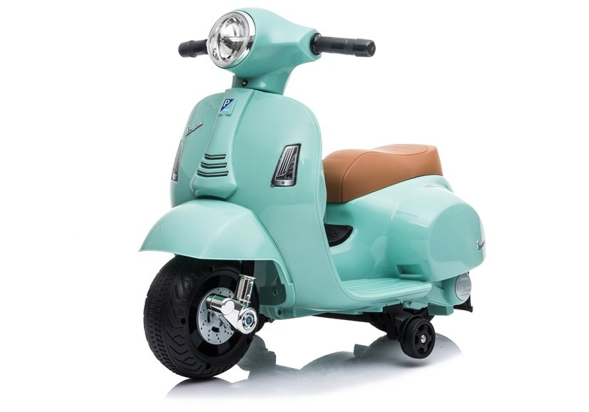 Motocicleta electrica pentru copii, Mini Vespa GTS300, baterie 4mAh, TURCOAZ [6]