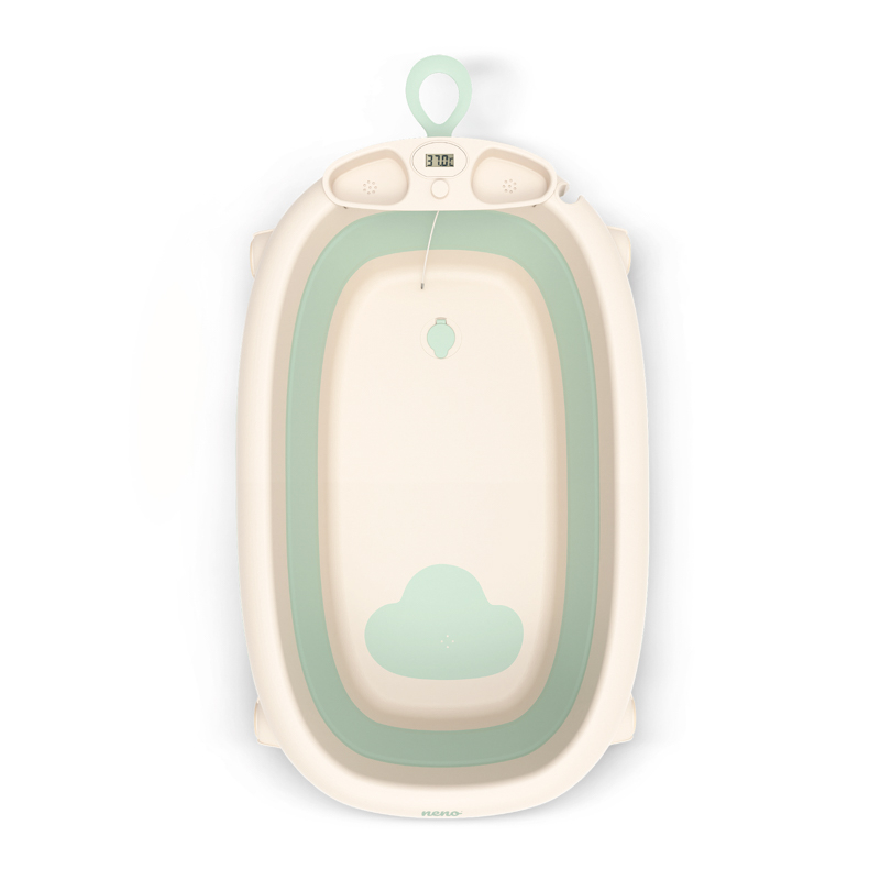 Cadita pliabila bebelusi cu termometru si suport – Neno Lucy [6]