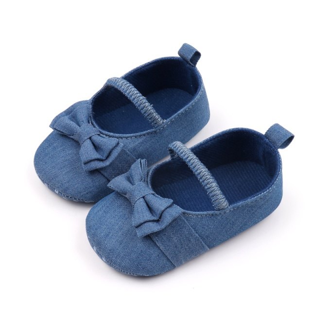 Pantofiori albastru denim pentru bebelusi [7]
