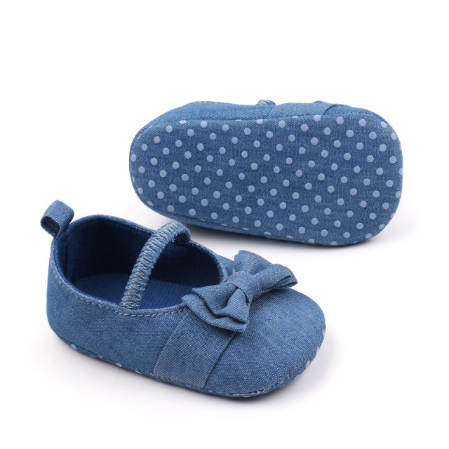 Pantofiori albastru denim pentru bebelusi [3]