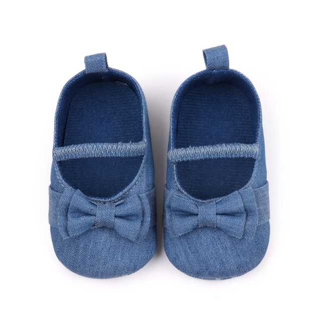 Pantofiori albastru denim pentru bebelusi [4]