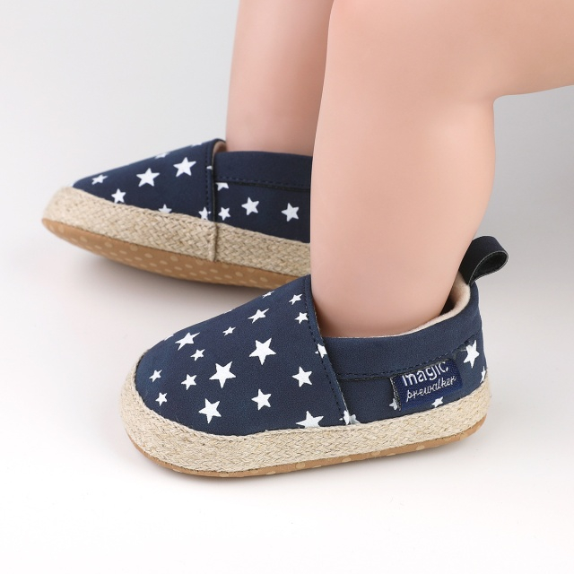 Pantofiori bleumarin tip mocasini cu stelute [1]