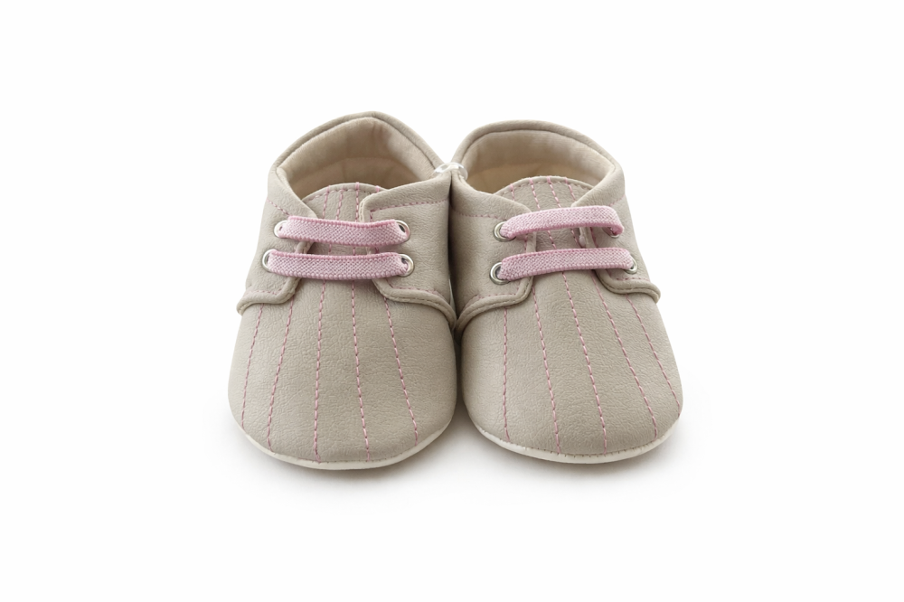 Pantofiori brodati fetite bej roz BEBLUX [4]