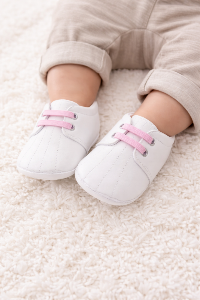 Pantofiori brodati fetite albi BEBLUX [4]