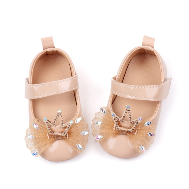 Pantofiori crem din piele ecologica lacuita - Princess [4]