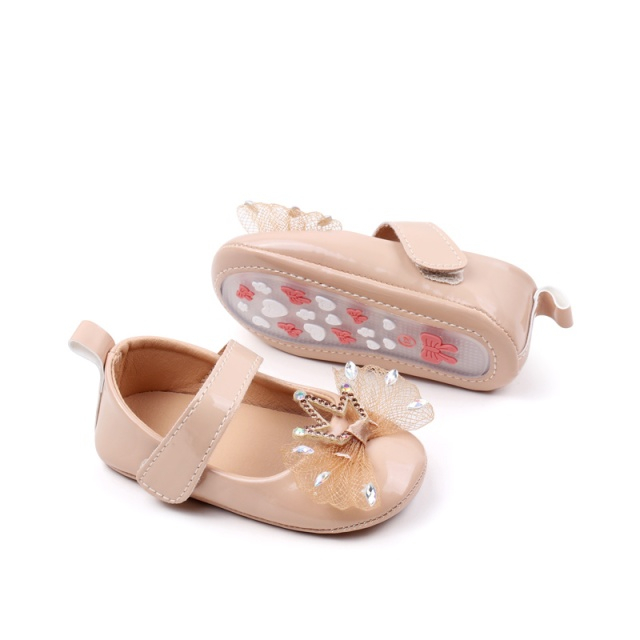 Pantofiori crem din piele ecologica lacuita - Princess [2]