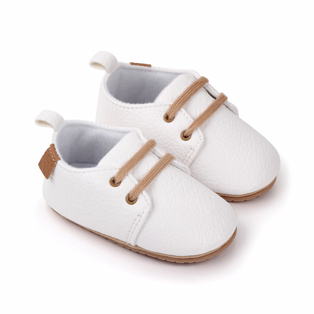 Pantofiori eleganti albi cu sireturi [3]