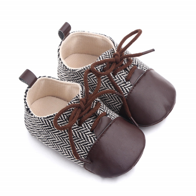 Pantofiori eleganti maro cu alb in zig zag [5]