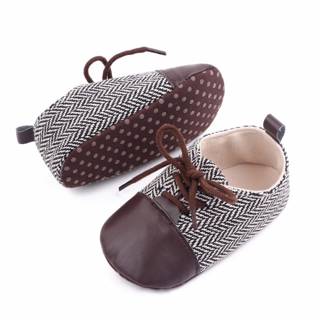 Pantofiori eleganti maro cu alb in zig zag [4]