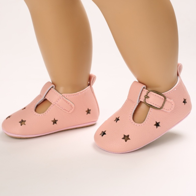 Pantofiori roz cu stelute decupate [3]