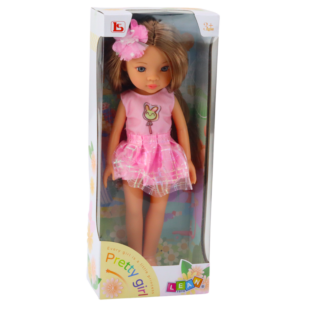 papusa-rochie-roz-par-lung-pieptan-38cm-Bebelul [3]