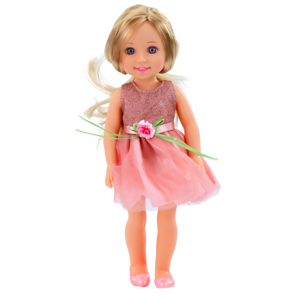 papusa-rochie-roz-par-lung-pieptan-38cm-Bebelul [2]
