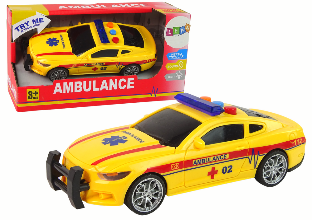 masina-sport-ambulanta-galbena-lumini-sunete-Bebelul [1]