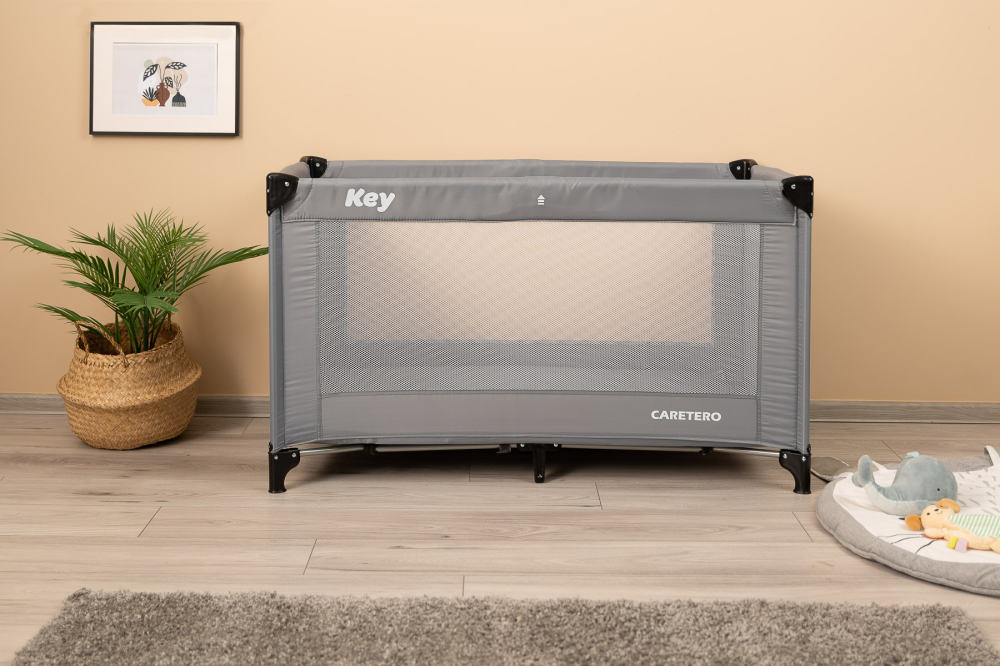 Patut De Calatorie KEY Grey cu Saltea si Geanta de Transport [8]