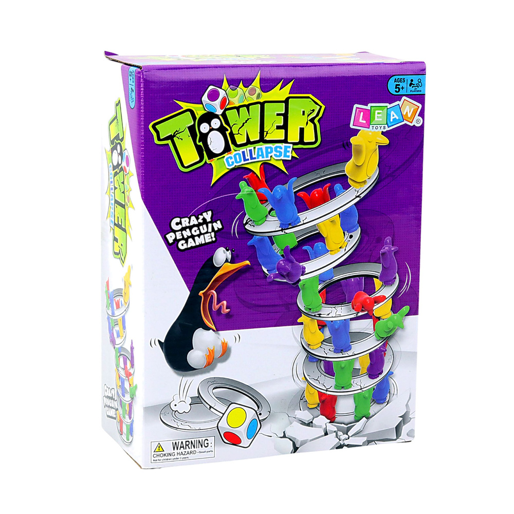 Pinguini nebuni pe turn joc arcade de familie colorat [5]