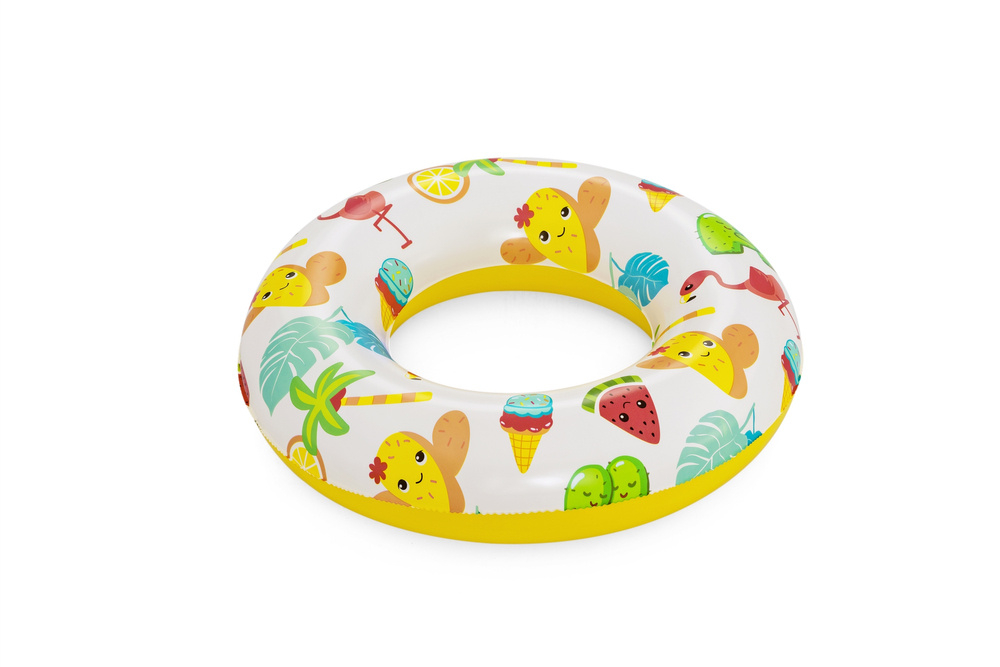 Piscina 3 in 1 cu minge si inel gonflabil 122 x 20 cm Bestway 51124 [5]