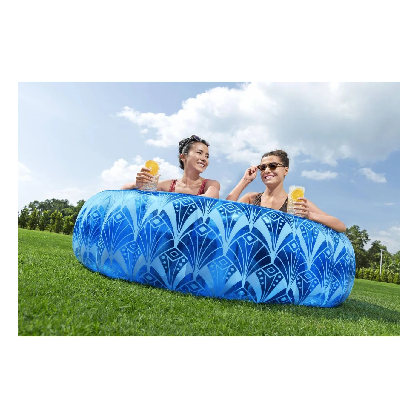 Piscină Gonflabilă Bohemian Blue™ Bestway – 168 cm, 401L, Design Boho [3]