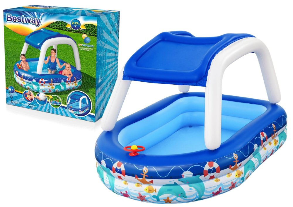 Piscina gonflabila cu acoperis 213 x 155 x 132 cm Bestway 54370 [8]