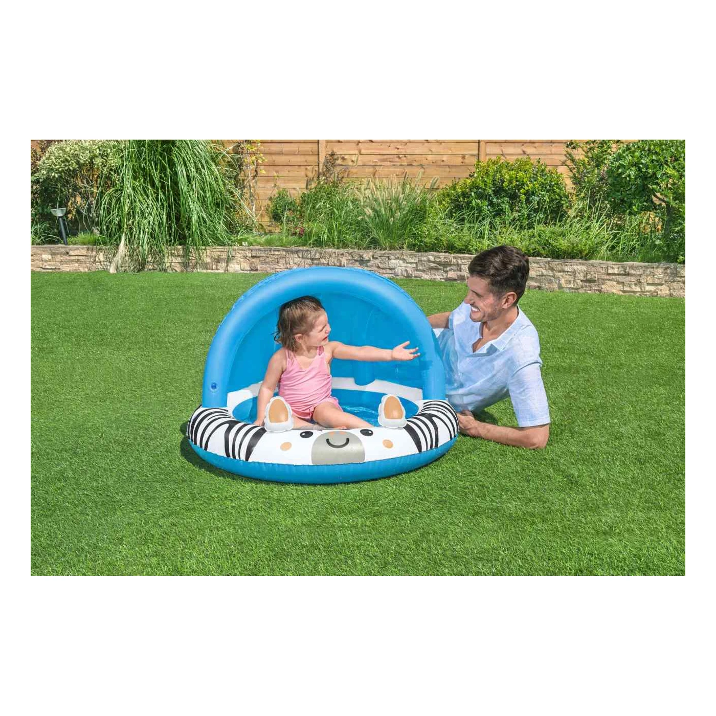 Piscină gonflabilă Zebra Safari cu acoperiș UV Bestway pentru copii mici [8]