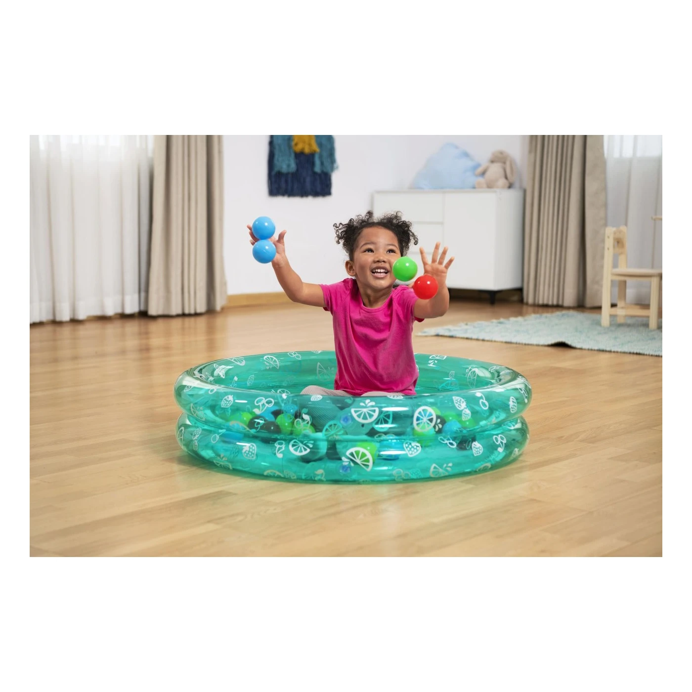 Piscină gonflabilă 2 în 1 Bestway cu bile colorate pentru copii mici [5]