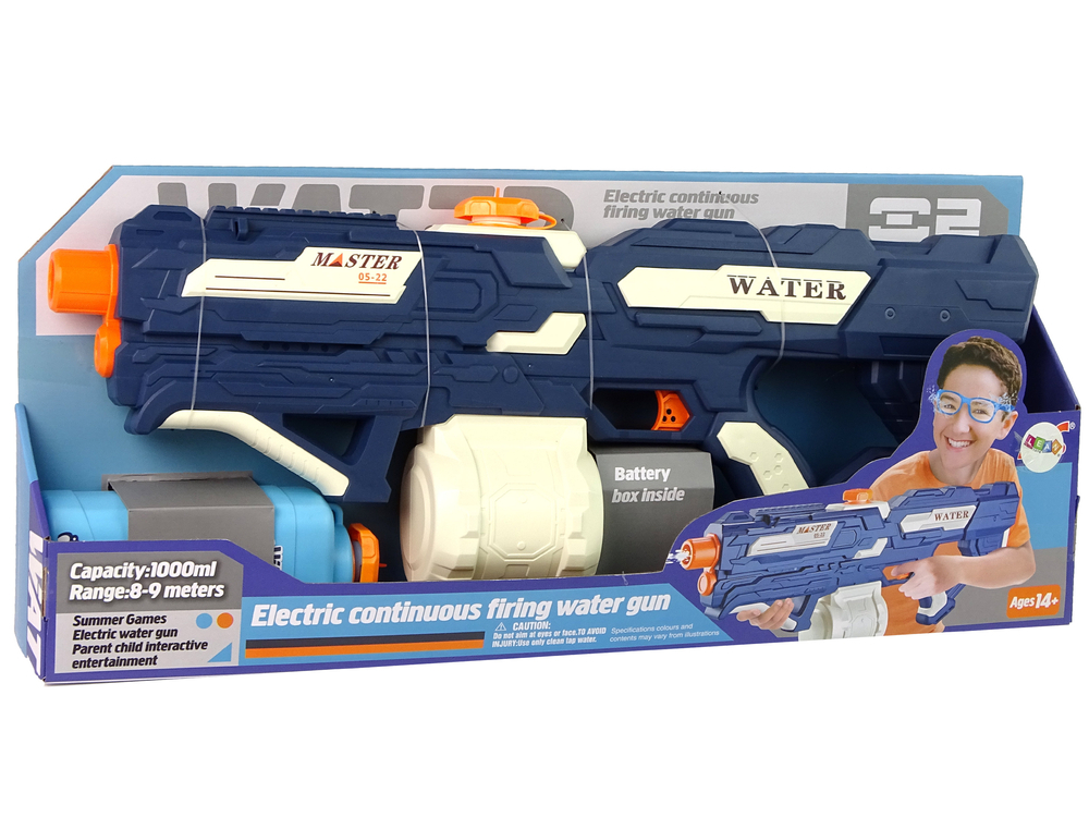 jucarie cu apa electrica 1000ml jet lung albastra [6]