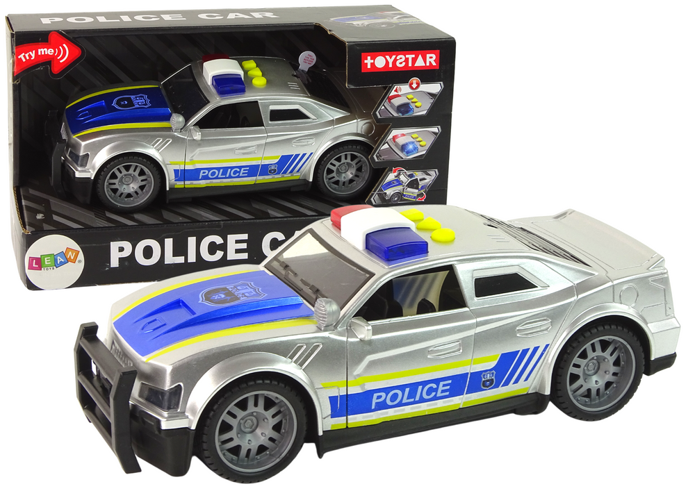 Police Car 1:14 Silver cu Lumini si Sunete [2]