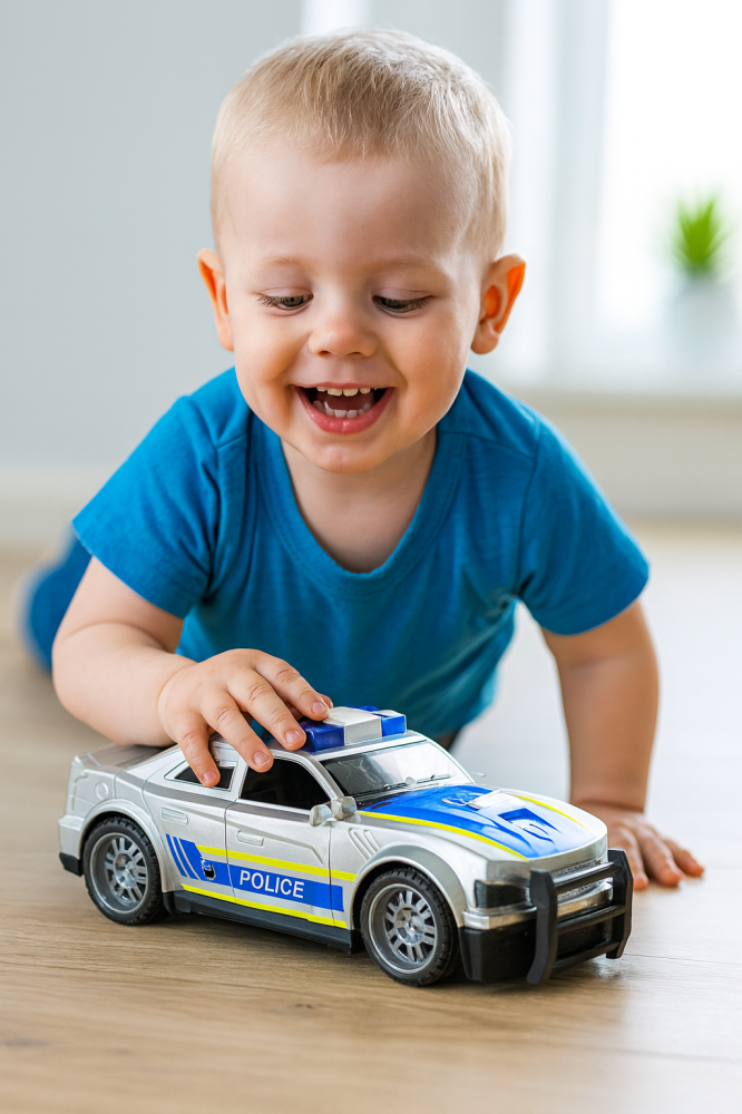 Police Car 1:14 Silver cu Lumini si Sunete [1]