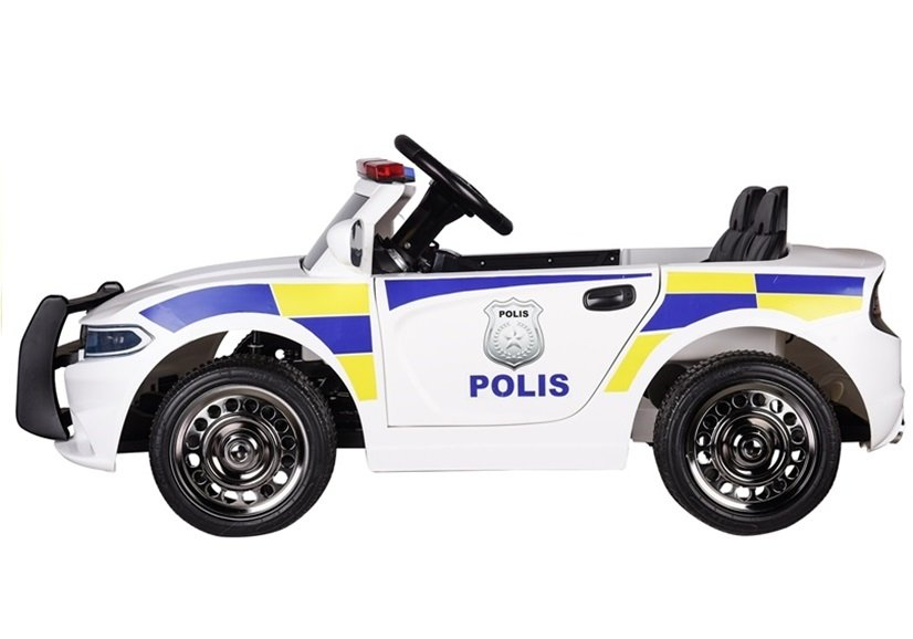 Mașină electrică de Poliție JC 666, Albă, 12V, Telecomandă 2.4G [4]