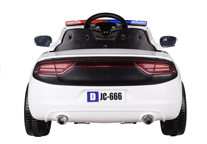 Mașină electrică de Poliție JC 666, Albă, 12V, Telecomandă 2.4G [5]