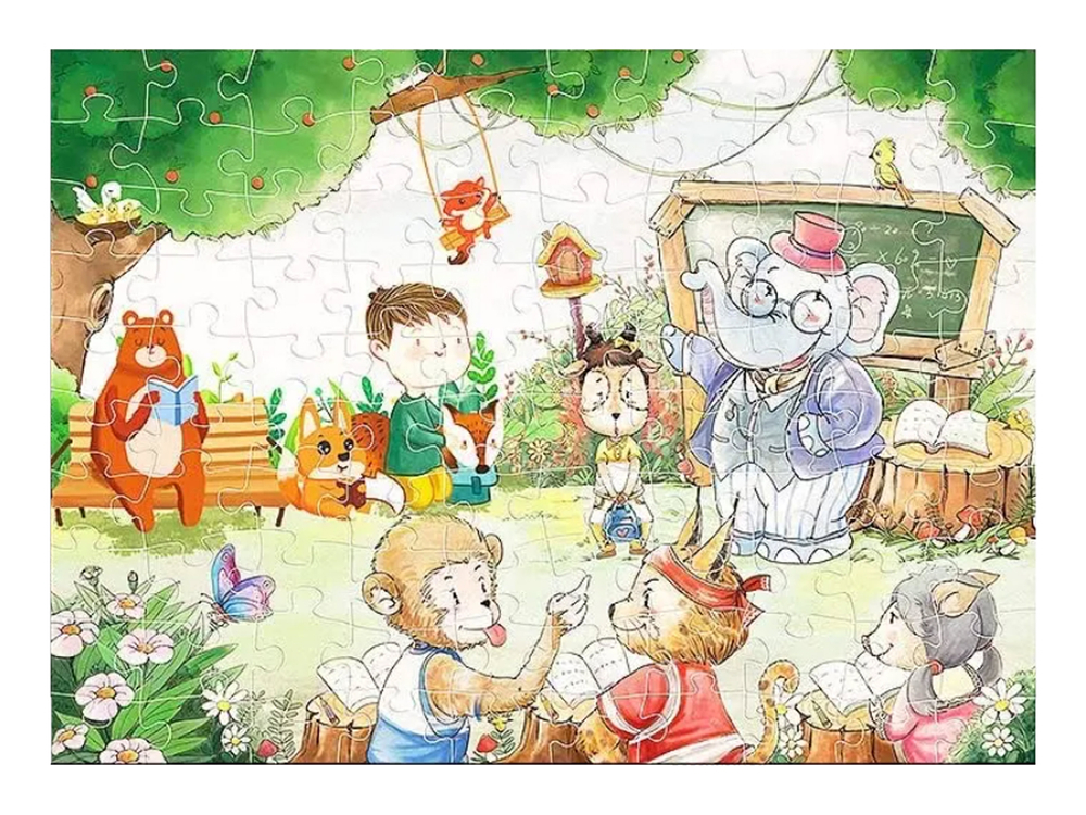 puzzle-copii-scoala-animalelor-100-piese-educativ-Bebelul [2]