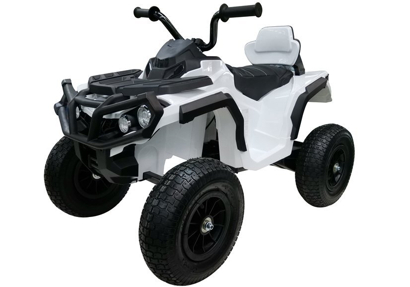 ATV Electric BDM0906, Alb, Roți Cauciuc, 12V 7Ah, Piele Ecologică [5]