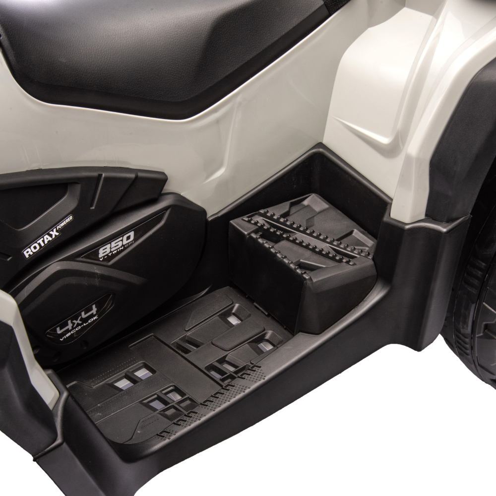 Quad Can-Am Outlander 4x4 DK-CA005 electric pentru copii, 24V 7Ah, 4 motoare 200W, roti EVA, scaun piele, GRI, 3-8 ani [8]