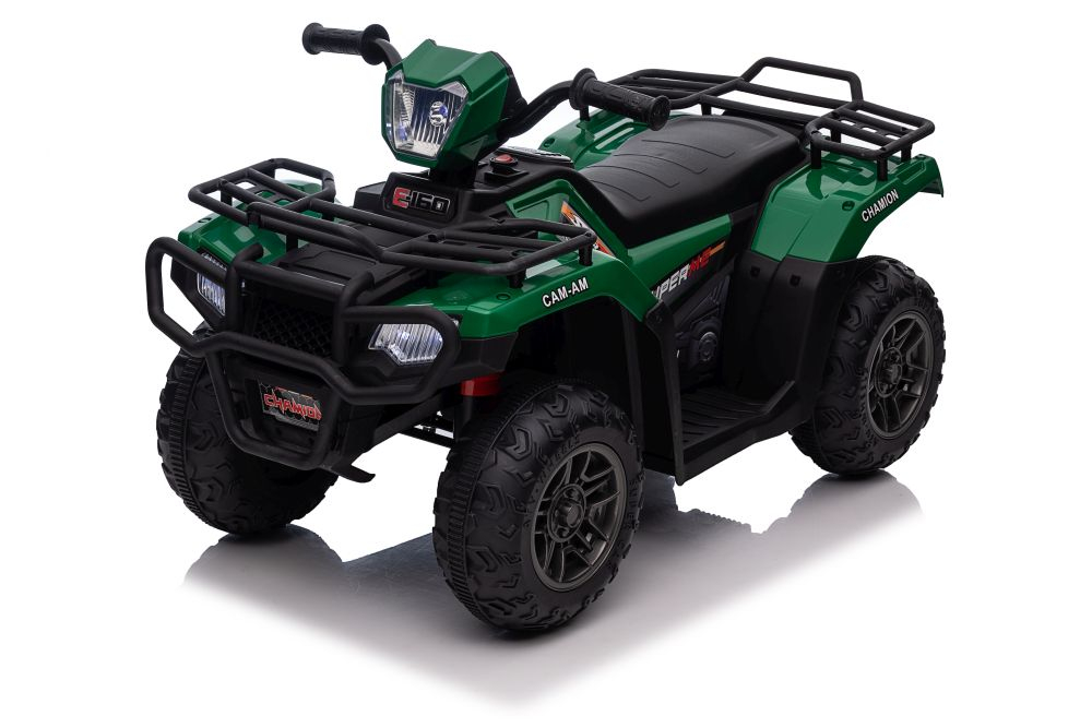 Quad Electric JC915 Verde, Baterie 12V, Roti Plastic, Lumini, Sunete, MP3, USB, 3 ani+ [11]