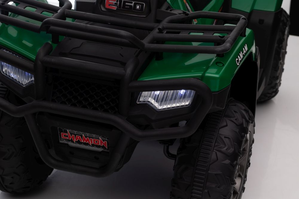 Quad Electric JC915 Verde, Baterie 12V, Roti Plastic, Lumini, Sunete, MP3, USB, 3 ani+ [13]