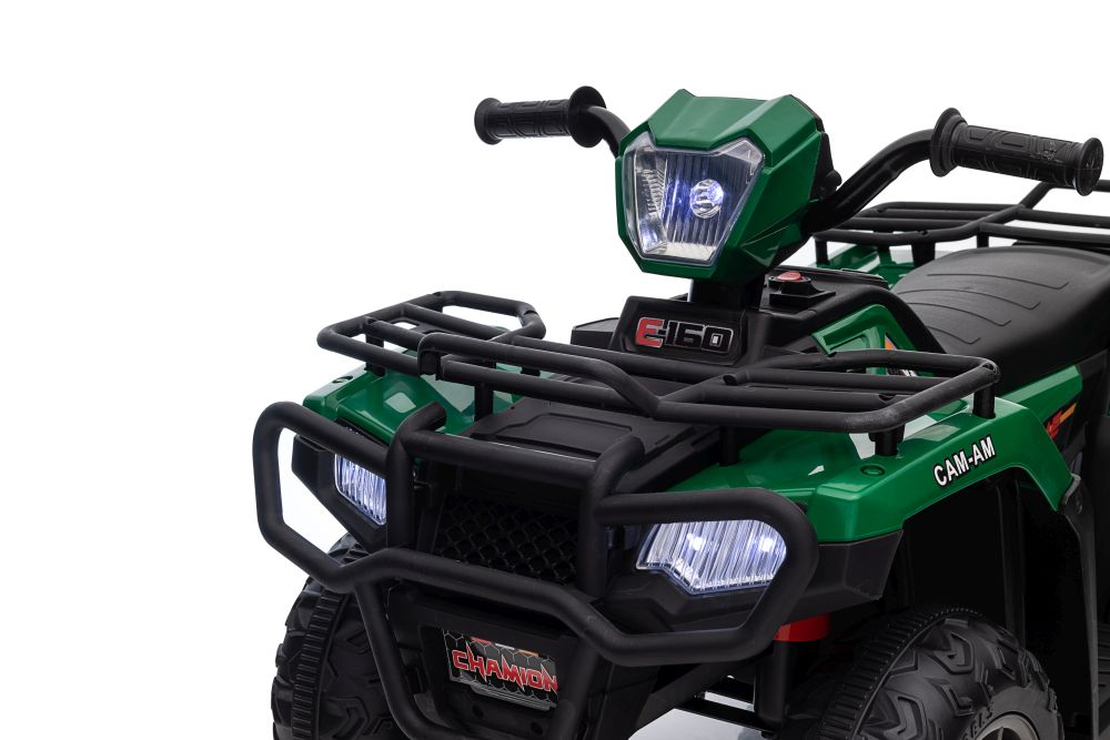 Quad Electric JC915 Verde, Baterie 12V, Roti Plastic, Lumini, Sunete, MP3, USB, 3 ani+ [18]
