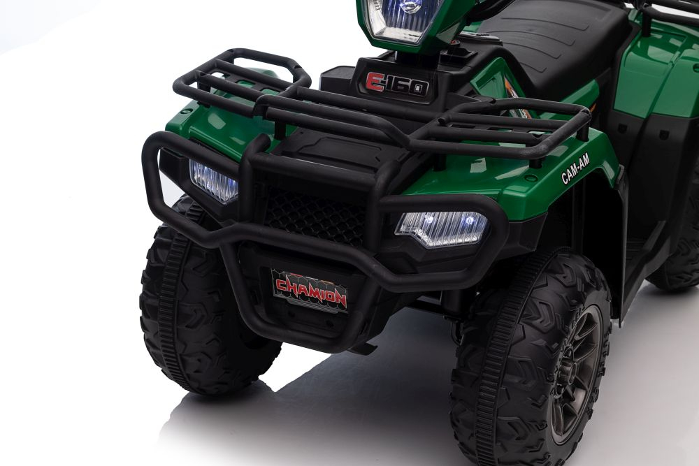 Quad Electric JC915 Verde, Baterie 12V, Roti Plastic, Lumini, Sunete, MP3, USB, 3 ani+ [12]