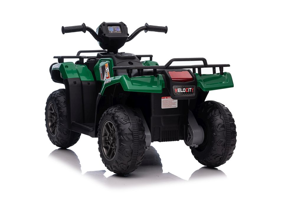 Quad Electric JC915 Verde, Baterie 12V, Roti Plastic, Lumini, Sunete, MP3, USB, 3 ani+ [9]