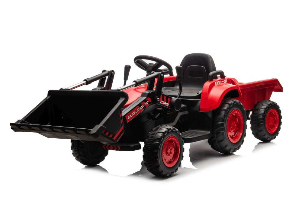 Tractor Electric cu Cupă BW-X002A Roșu, Telecomandă, Scaun Piele Eco [13]