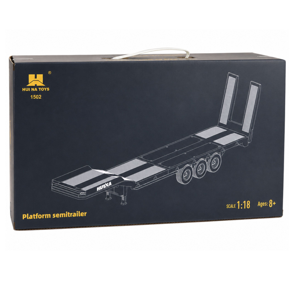 Remorca cu platforma joasa pentru Scania 770S Huina Gri 1:18, 8 ani+ [5]