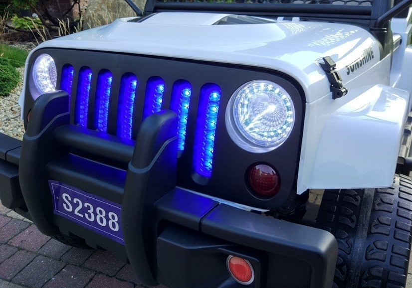 Jeep S2388 White, Mașinuță electrică 4x4, Alb [18]