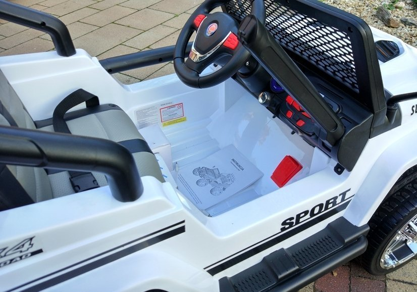 Jeep S2388 White, Mașinuță electrică 4x4, Alb [15]