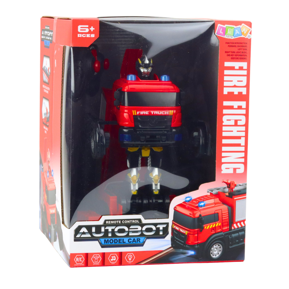 Robot cu telecomanda Masina de pompieri 2 in 1 cu apa si lumini, 6 ani+ [7]