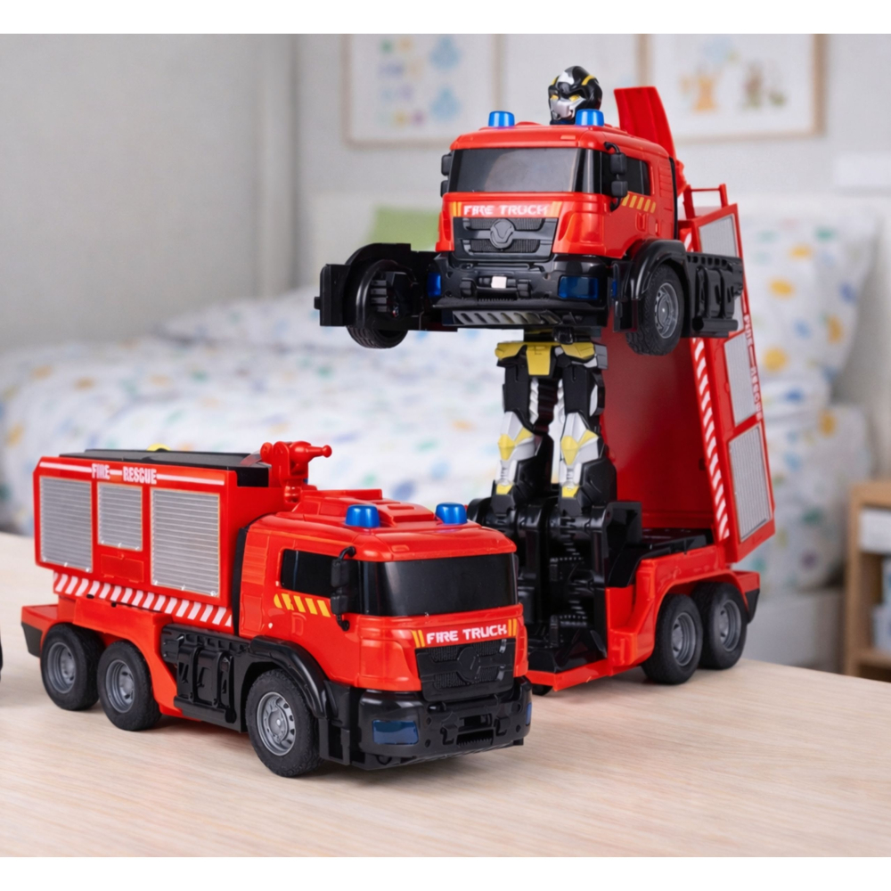 Robot cu telecomanda Masina de pompieri 2 in 1 cu apa si lumini, 6 ani+ [3]