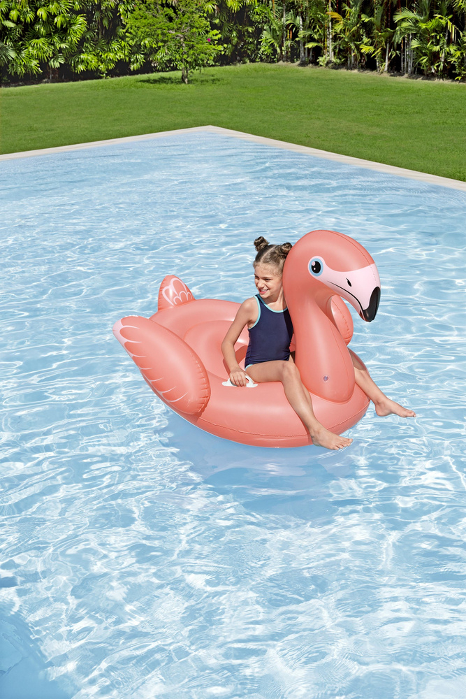 Saltea gonflabila copii flamingo roz 138x107 cm Bestway 41525 [5]