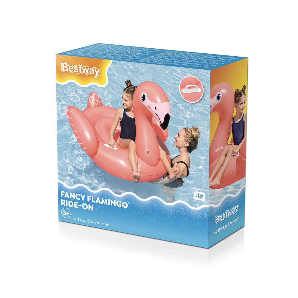 Saltea gonflabila copii flamingo roz 138x107 cm Bestway 41525 [10]