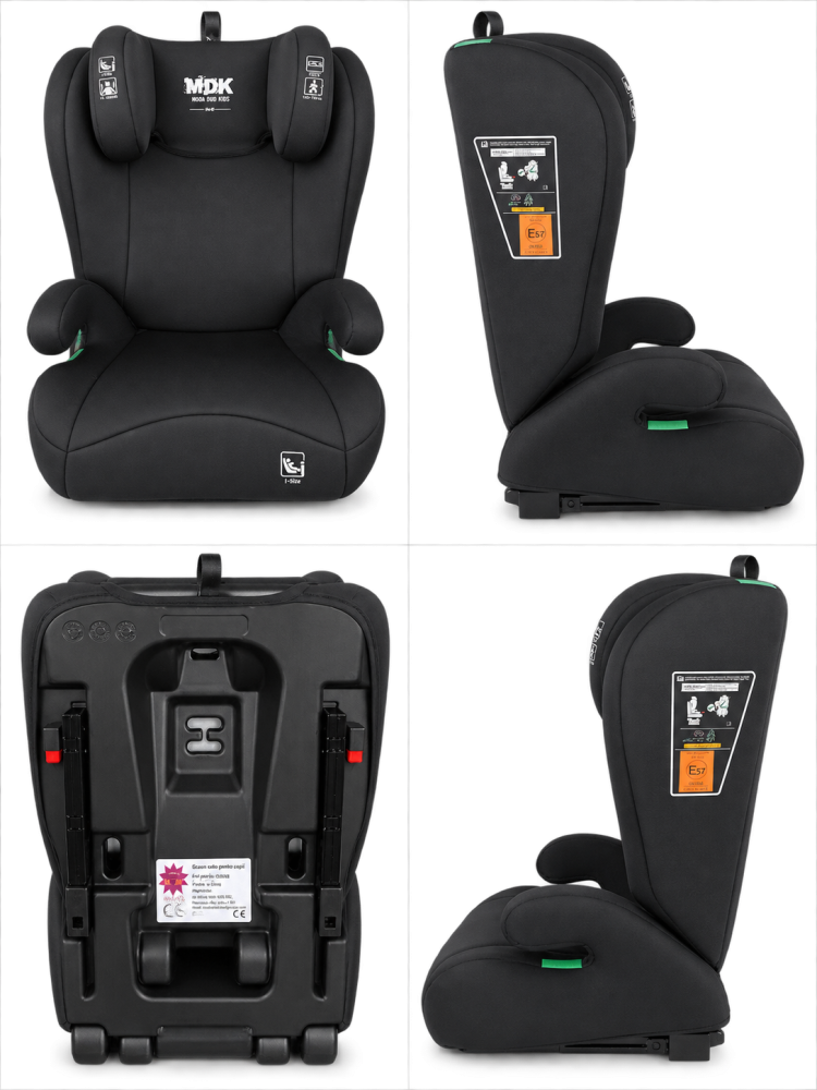 Scaun auto i-Size MDK OG303B, 100-150 cm, ISOFIX, tetiera reglabila, centura auto 3 puncte, R129/04, negru [3]